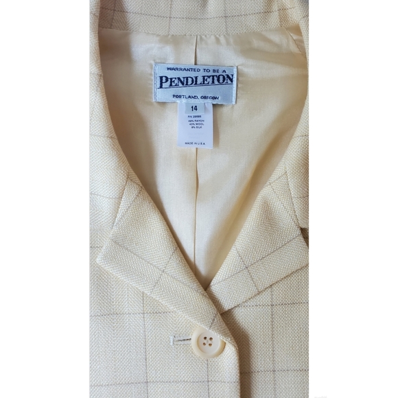 NYE SALE NEW Pendleton Silk Wool Plaid Suit SZ 14 - Picture 12 of 13